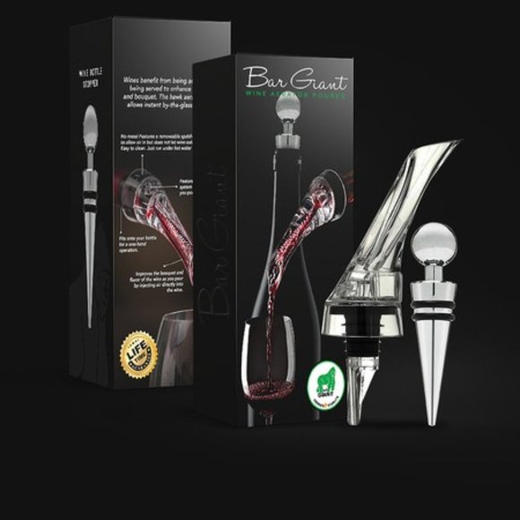 BAR GIANT Wine Aerator Pourer And Stoppe NWT - Picture 2 of 12